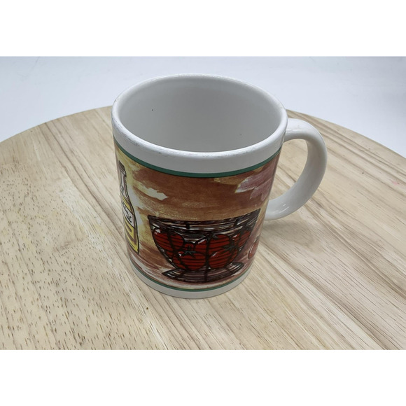 Ceramic Coffee Tea Mug Kitchen Still Life Tomatoe Olive Oil Rustic Unbranded VTG - Picture 1 of 7